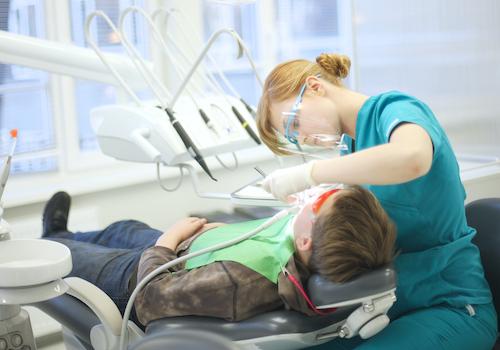 Kid in dental chair in Wilmette, IL