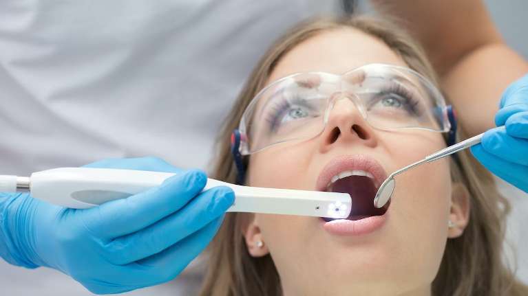 woman during dental checkup